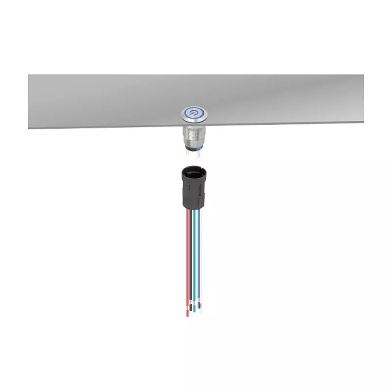 Delock 90792 lizdas 19 mm 5 kontaktų mygtukui ar jungikliui