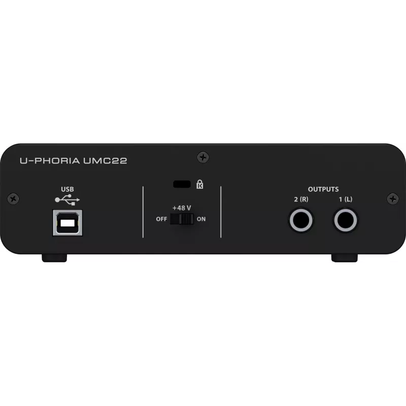 Behringer UMC22 papildoma muzikos įranga Koncertinis/Studijinis išankstinis stiprintuvas