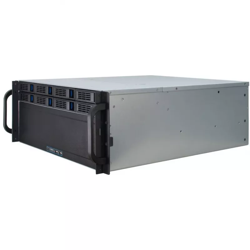 Serverinis korpusas Inter-Tech 4U-4408 Rack, juodas, sidabrinis