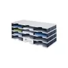 styro styrodoc trio - Polystyrol - Schwarz - Grau - 12 Schublade(n) - 723 mm - 293 mm - 331 mm