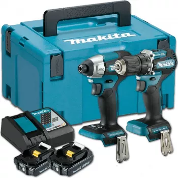 Gręžtuvo ir smūginio sukiklio rinkinys Makita DDF487 & DTD157 18V Li‑Jon 2×2,0Ah (DLX2423AJ)