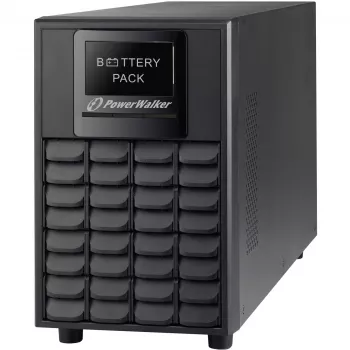 UPS baterijų korpusas PowerWalker BP A24T-4x9Ah — 4× 12 V 9 Ah, juodas, 126×397×221 mm