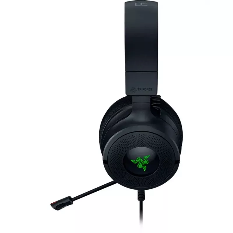 Razer Kraken V4 X – laidinis žaidimų ausinių komplektas su TriForce 40 mm tvarkyklėmis, ištraukiamu kardioidiniu mikrofonu, 7.1 erdviniu garsu ir Chroma RGB apšvietimu