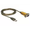 USB-A į DB-9 serijinis kabelis DeLOCK 65840 1,5 m juodai geltonas