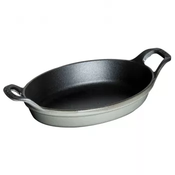 Mini ovali kepimo ir troškinimo forma Staub 250 ml Grafitas