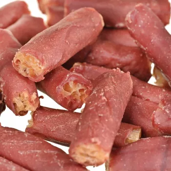 Šunų skanėstai PETITTO ryžių vamzdeliai su antiena 500 g