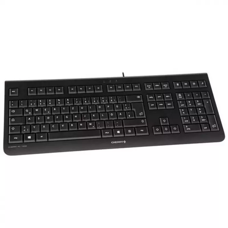 CHERRY KC 1000 klaviatūra, laidinė, USB, QWERTY ispaniškas išdėstymas, juoda
