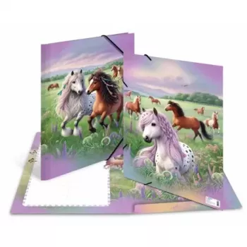 HERMA A3 aplankas su elastine juostele Horse World