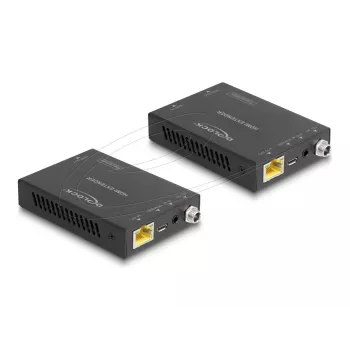 HDMI siųstuvas ir imtuvas DELOCK 65955 – Cat6/Cat6a HDMI prailgintuvas, iki 3840×2160, laidinis, Micro-USB B maitinimas