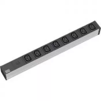 Bachmann 333.408 maitinimo paskirstymo blokas, 8 AC lizdai, 1U, juoda / pilka / sidabrinė