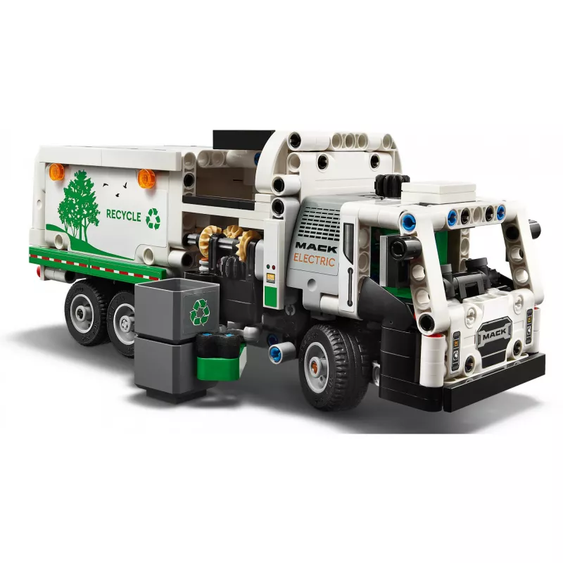 LEGO Technic Mack LR Electric šiukšlių sunkvežimis 42167 — 503 dalys, motorizuotas, 230×80×90 mm