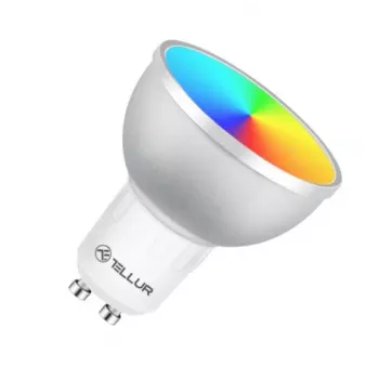 LED protinga lemputė Tellur GU10 5W RGB reguliuojamo ryškumo – GU10 lizdas, 5W, RGB, išmanus valdymas