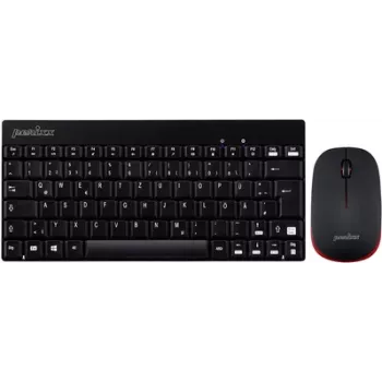 Perixx PERIDUO-712 DE B Juoda – belaidė mini klaviatūra ir pelė