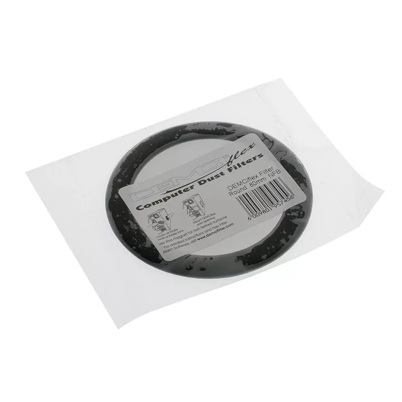 DEMCiflex dulkių filtras 80 mm, apvalus - juodas/juodas