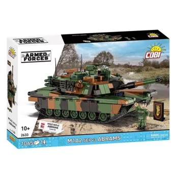 Konstruktorius Cobi M1A2 SEPV3 Abrams su 1 065 kaladėlių