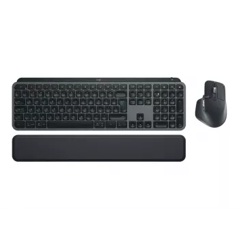 LOGITECH MX Keys S Combo - Graphite (klaviatūra ir pelė, Bluetooth, prancūziškas išdėstymas)
