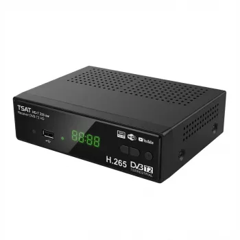 Prietaisas antžeminei HDTV TECHNISAT TechniSat HD-T 225 juodas, DVB-T/T2, H.265/HEVC, 1 imtuvas