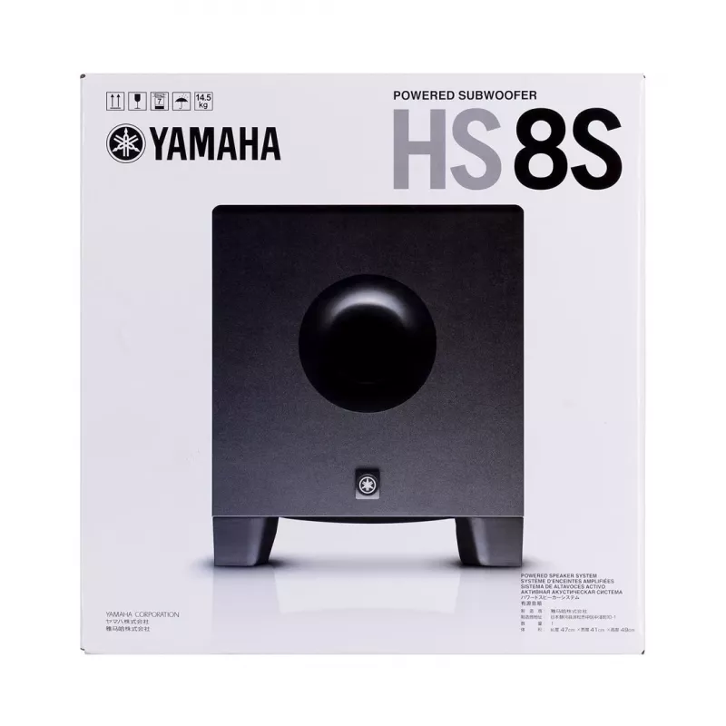 Yamaha HS8S juodas žemų dažnių garsiakalbis 150 W