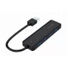 USB šakotuvas Gembird 4 prievadų USB 3.1 (Gen 1) — 4 prievadai, USB 3.2 Gen 1 Type-A, 5V/2.1A, 109×30×10 mm, juodas