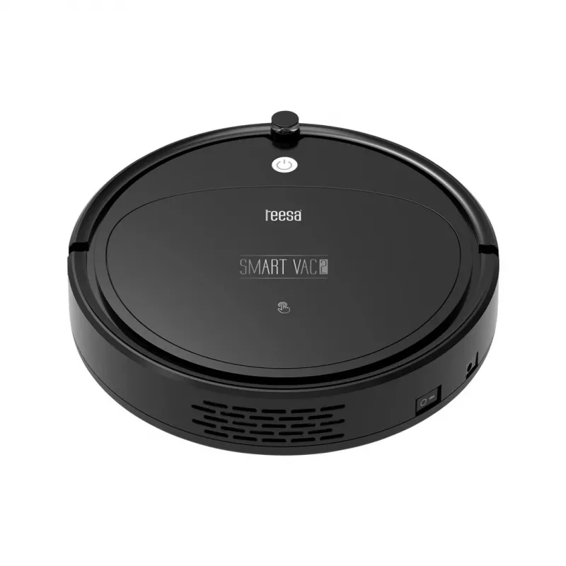 Robotas dulkių siurblys TEESA Smart VAC 2 – apvalus, juodas, 1000 Pa, 9,6 V/2000 mAh Li, 0,2 l, Wi-Fi, automatinis grįžimas