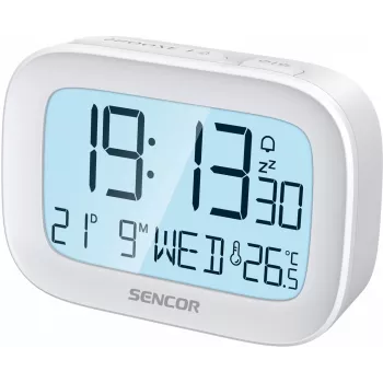 Skaitmeninis žadintuvas SENCOR SRC 2200 su LED ekranu ir baterijų atsarginiu maitinimu