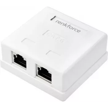 Renkforce tinklo adapteris paviršiniam montavimui CAT 6 2 prievadai baltas (RF-4540914)