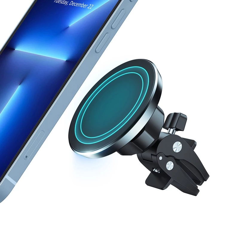 Magnetinis laikiklis automobiliui MagSafe Crong CRG-CH6-BLK, skirtas iPhone 12 ir naujesniems