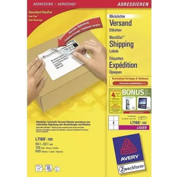 Avery Zweckform etiketės baltos 99,1 x 93,1 mm 600 vnt. (100 lapų x 6)