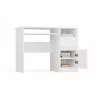 Stalinis kompiuterinis stalas PORTO Desk Right White, 985×510×755 mm, 1 stalčius, klaviatūros lentyna