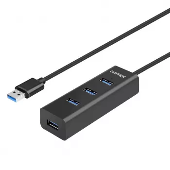 UNITEK Y-3089V01 USB 3.2 Gen 1 (3.1 Gen 1) Type-A sąsajų šakotuvas 5000 Mbit/s Juodas