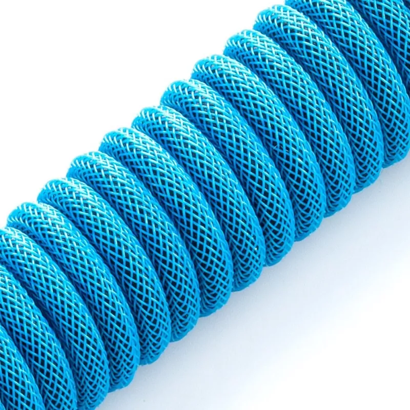 CableMod Classic klaviatūros kabelis spiralinis CM-CKCA-CK-KK150KK-R, USB-C ir USB-A, 150 cm, juodas (Midnight Black)