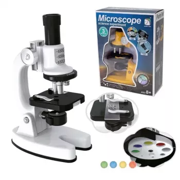 Mikroskopas Ascato 124582, 40× didinimas, LED apšvietimas, edukacinis laboratorinis mikroskopas