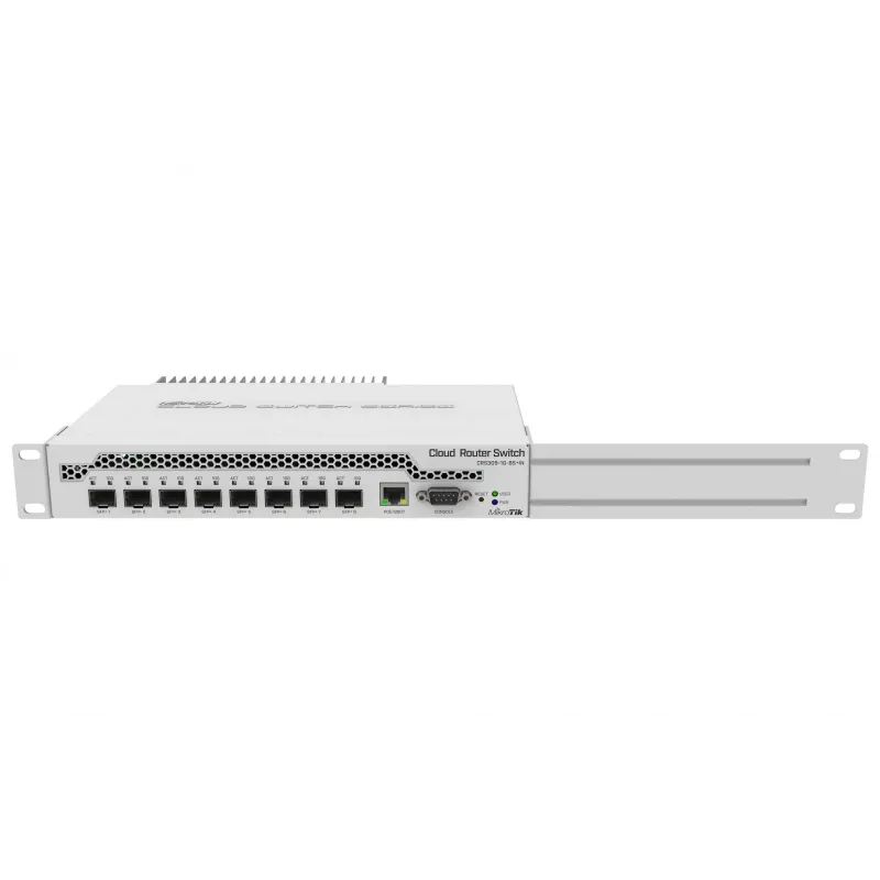 Mikrotik CRS309-1G-8S+ valdomas gigabito eterneto (10/100/1000) jungiklis su PoE, baltas
