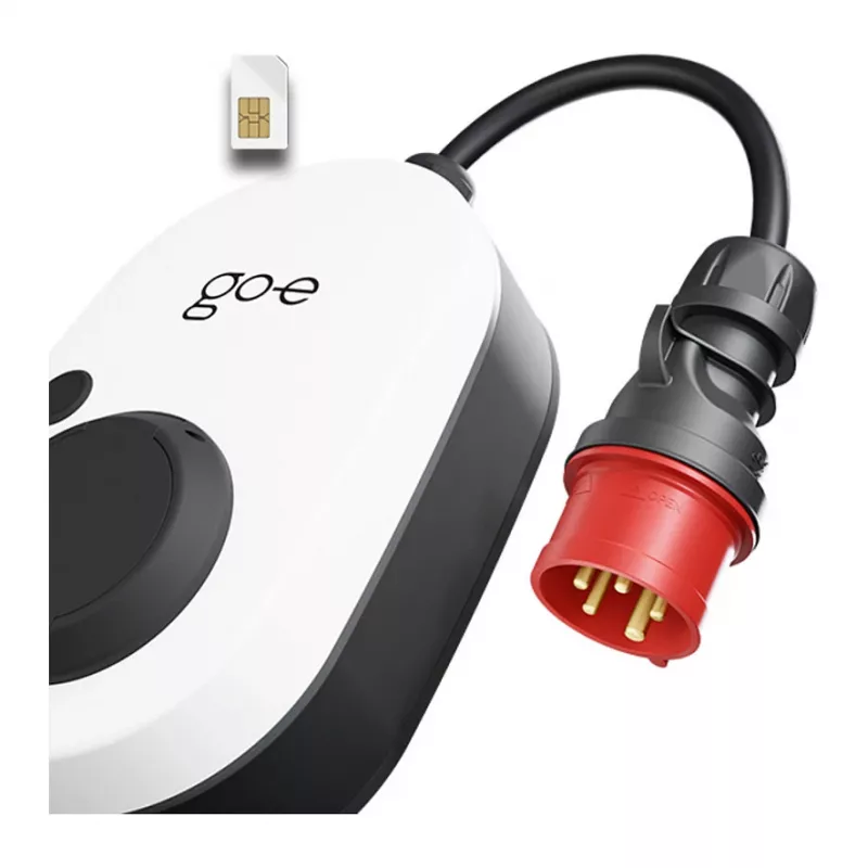 go-e Gemini flex 2.0 sieninis įkroviklis 11 kW Black White Type 2