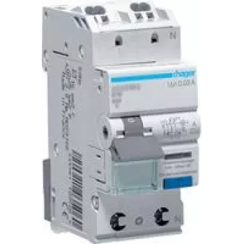 Hager diferencialinis automatinis jungiklis 1P+N 127V 6kA B-16A 30mA A tipo QC (ADS917D)