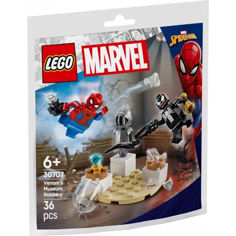 Konstrukcinis žaislas LEGO Venom's Museum Heist polybag rinkinys 30707 — Marvel Super Heroes, mažas kolekcinis žaidimų rinkinys