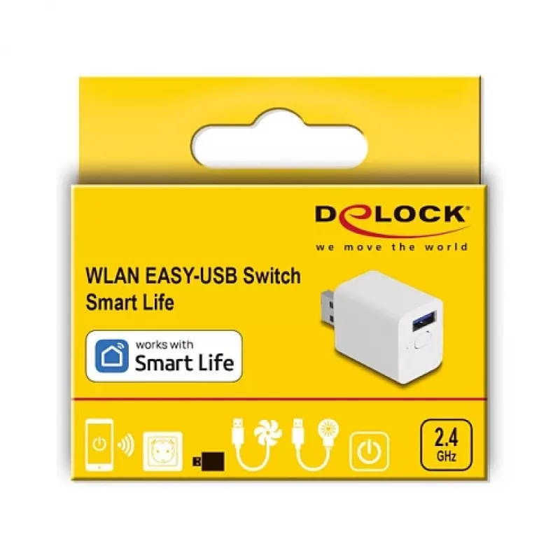 Išmanusis kištukas DELOCK 11832 – vidaus Wi‑Fi lizdas, 2 A, 2400 MHz, baltas