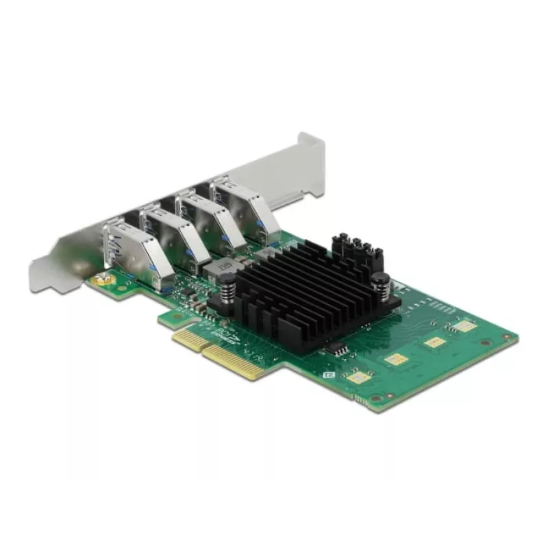 DeLOCK PCI Express x4 kortelė 4 x išoriniai USB 3.0 keturi kanalai - Low Profile
