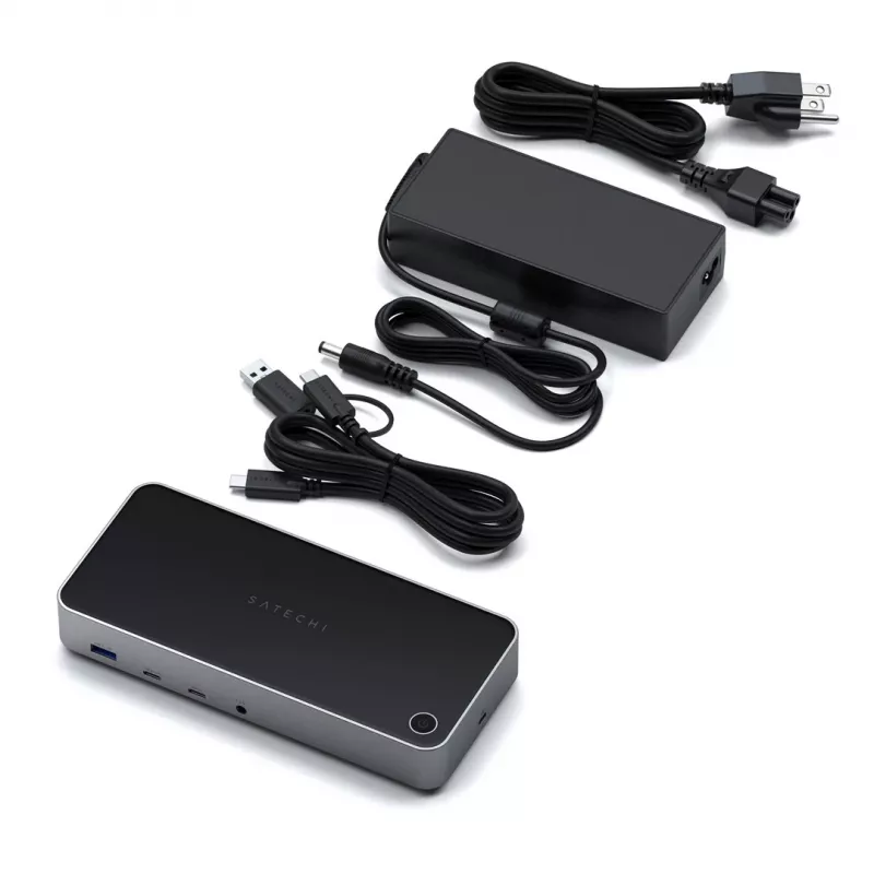 Satechi Triple 4K Display Wired Dock juoda sidabrinė 4K Ultra HD 60 Hz
