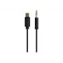 CableXpert USB-C į 3,5 mm lizdo adapterio kabelis 1,5 m M/M (juodas)
