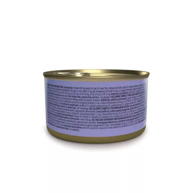 Šlapias kačių ėdalas Agras Pet Foods Schesir after Dark Complete Brühe 80 g – vištiena, be grūdų, be glitimo ir sojos