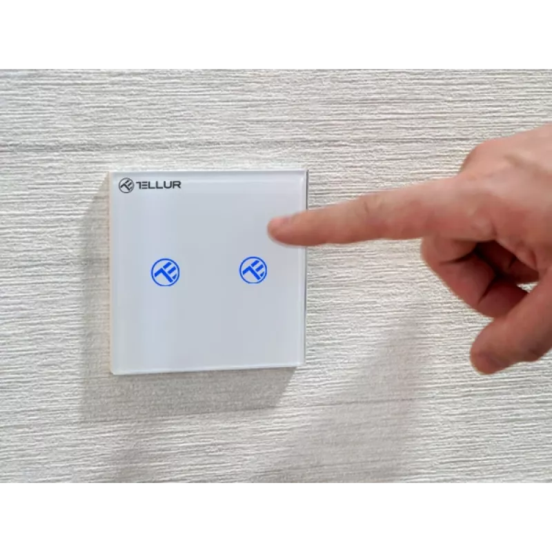 Išmanusis WiFi jungiklis Tellur SS2N — 2 kanalai, 1800 W bendra apkrova, 10 A kanalui