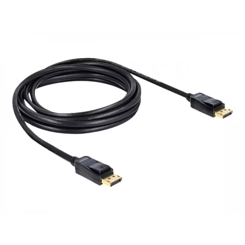 DisplayPort kabelis DeLOCK 82424 3m Kištukas-Kištukas Auksuotas Juodas
