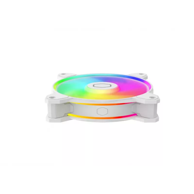 Cooler Master MasterFan MF120 Halo2 White Edition MFL-B2DW-21NP2-R2 120 mm ARGB ventiliatorius kompiuterio korpusui, 27 dB, 51,88 CFM, baltas