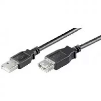 Wentronic Goobay USB 2.0 Hi-Speed ilginimo laidas, juodas, 0,3 m - USB 2.0 kištukas (A tipas) > USB 2.0 lizdas (A tipas) (68622)
