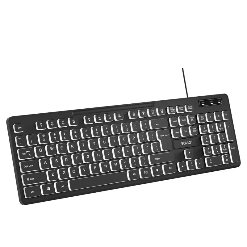 Savio KB-04 klaviatūra biurui / namams USB QWERTY UK International juoda