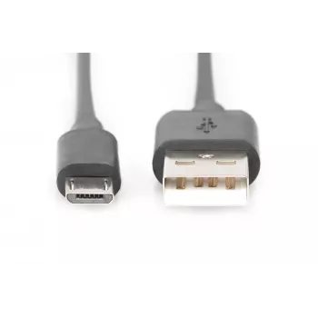 Assmann USB 2.0 jungiamasis laidas, tipas A – Micro B, kištukas/kištukas, 3,0 m, juodas (AK-300110-030-S)