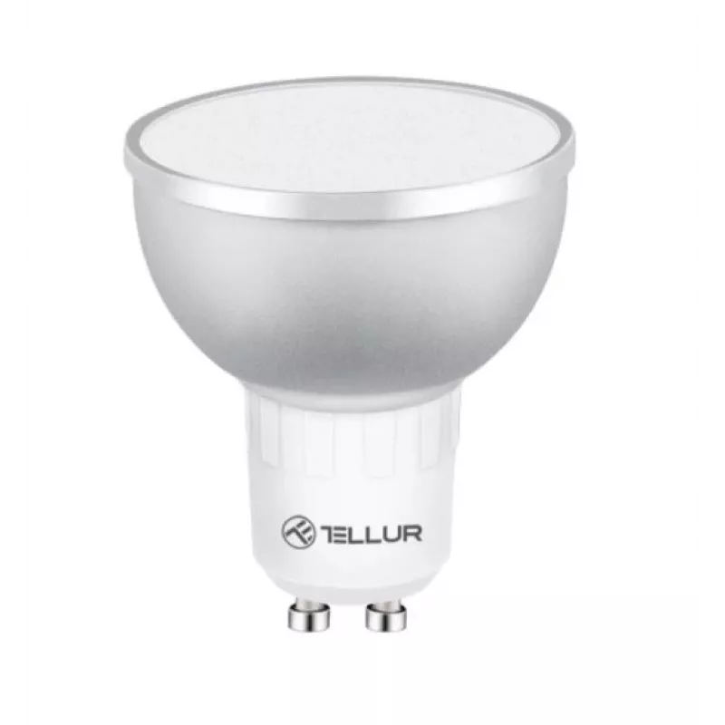 LED protinga lemputė Tellur GU10 5W RGB reguliuojamo ryškumo – GU10 lizdas, 5W, RGB, išmanus valdymas