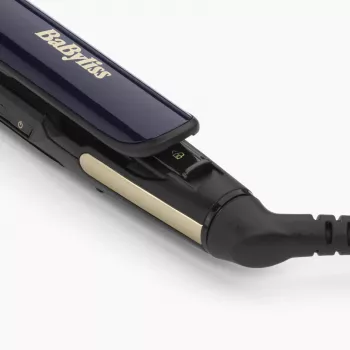 Tiesintuvas plaukams BABYLISS ST484E – keraminės plokštelės, Warm technologija, 230 V, 3,3 m laidas, juodas/auksinis