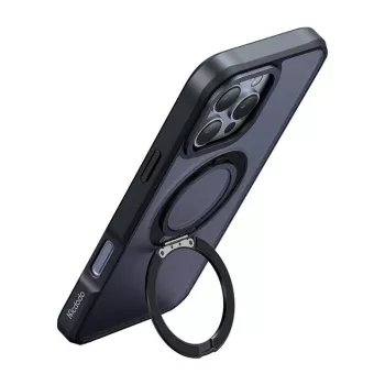 Apsauginis dėklas McDodo PC-4932 iPhone 16 Pro su integruotu stovu, juodas